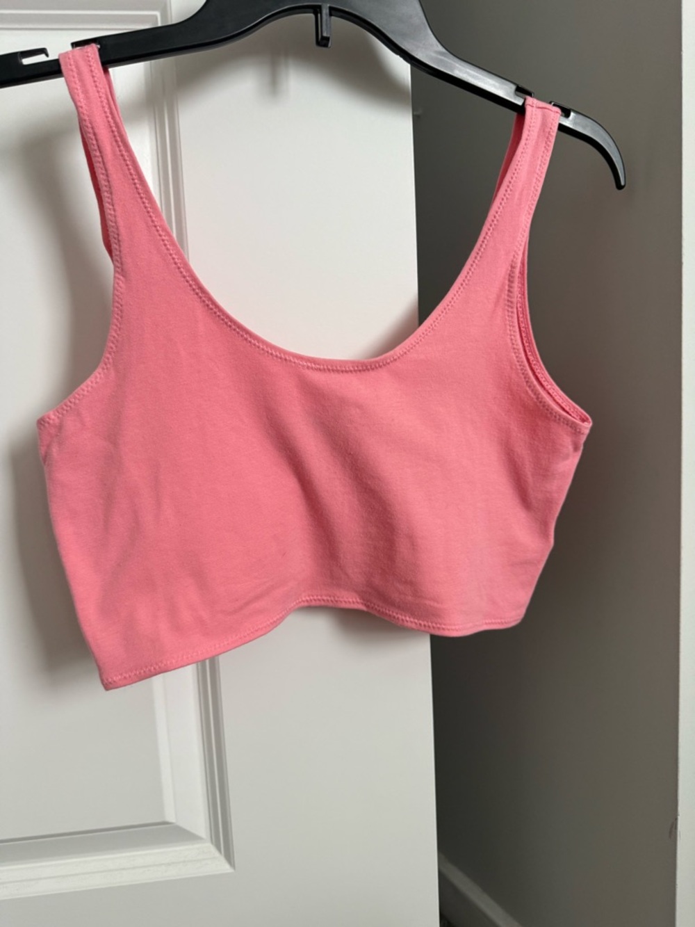 Topshop Pink Cotton Scoop Bandeau Bralette